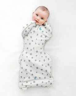 Flash Sale ⌛ Love to Dream SWADDLE UP™ Bamboo Lite 0.2 Tog Cream & Stars 👏