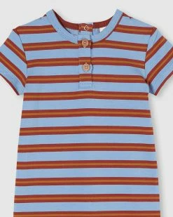 Brand new 🔔 Milky Stripe Romper - Babies Surf Blue 🎁 -Baby Online store http3A2F2Fstatic.theiconic.com .au2Fp2Fmilky 4707 2698331 3