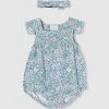 Promo 🛒 Milky Vintage Floral Playsuit & Headband Set - Babies Off White ❤️