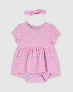 Best reviews of ✨ Milky Zebra Baby 👗 Dress - Babies Pastel Lilac & Super Pink 🎉