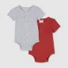 Best deal ✔️ Milky Rib Bubbysuit 2-Pack - Babies Grey Fleck & Red Clay ⌛
