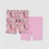 Buy ✔️ Milky Zebra & Paisley Floral Bike Shorts 2-Pack - Babies Pastel Lilac & Super Pink 🧨