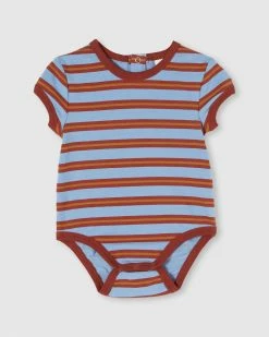 Deals 😀 Milky Stripe Bubbysuit - Babies Surf Blue 🥰