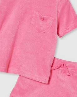 Best reviews of 😀 Milky Terry Towelling Set - Babies Super Pink 💯 -Baby Online store http3A2F2Fstatic.theiconic.com .au2Fp2Fmilky 6075 2209331 3