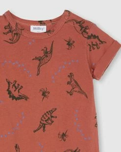 Budget 😀 Milky Dinosaur Romper - Babies Copper 🔥 -Baby Online store http3A2F2Fstatic.theiconic.com .au2Fp2Fmilky 6233 6598331 3