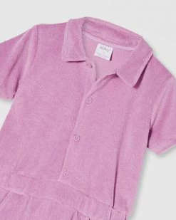 Flash Sale 👍 Milky Terry Towelling Playsuit - Babies Lilac ⭐ -Baby Online store http3A2F2Fstatic.theiconic.com .au2Fp2Fmilky 6298 0409331 3