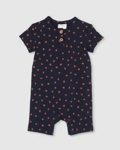 Cheapest 🔥 Milky Animal Spot Romper - Babies Midnight Blue ❤️