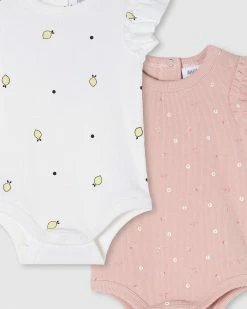 Outlet 🎉 Milky Rib Bubbysuit 2-Pack - Babies White & Lotus 💯 -Baby Online store http3A2F2Fstatic.theiconic.com .au2Fp2Fmilky 6406 0509331 3