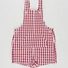 Cheap 🎁 Milky Check Overalls - Babies Red & White Check 🤩