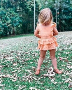 New 🎁 Minouche Ariana Ruffle Romper Peach 🧨 -Baby Online store http3A2F2Fstatic.theiconic.com .au2Fp2Fminouche 9212 0970341 4