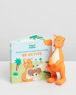 Cheapest 🧨 Mizzie The Kangaroo Baby Board Book Gift Set with Teething Toy Be Active 🧨