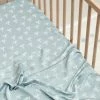 Promo 🛒 Mulberry Threads 100% Organic Bamboo Cot Sheets - Flat Sage Palms ⌛