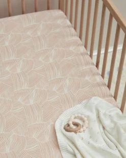 Best deal 🎁 Mulberry Threads Bamboo Jersey Cot Sheets - Fitted Rose Connected ⌛