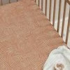 Deals 🎁 Mulberry Threads Bamboo Jersey Cot Sheets - Fitted Clay Arches 🎁