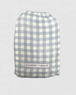 Outlet ⌛ Mulberry Threads Bamboo Jersey Cot Sheets - Fitted Blue Gingham 🔥 -Baby Online store http3A2F2Fstatic.theiconic.com .au2Fp2Fmulberry threads 9536 2012731 3