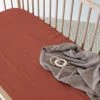 Hot Sale 🌟 Mulberry Threads 100% Organic Bamboo Cot Sheets - Fitted Clay 😀