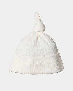 Budget ✔️ Nature Baby Knotted Pointelle Beanie Natural ❤️