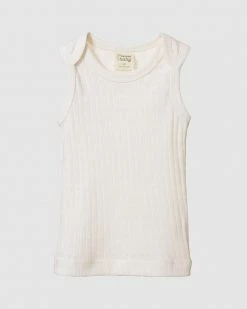Best Pirce ⭐ Nature Baby Pointelle Singlet - Babies-Kids Natural 🎁