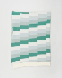 Deals 🤩 Nature Baby Dune Blanket Lagoon Zigzag Knit 💯
