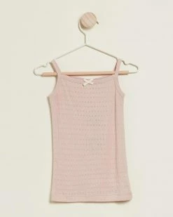 Outlet 🤩 Nature Baby Pointelle Camisole - Kids Rose Bud 🎁