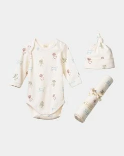 Outlet 😀 Nature Baby Organic Cotton Gift Set - Babies Nature Baby Print 🔔