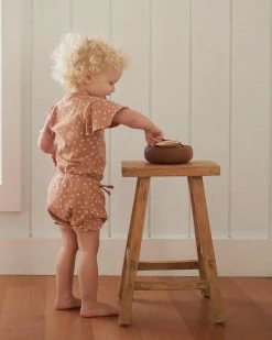 Flash Sale ❤️ Nature Baby Petal Sleeve Bodysuit - Babies Flora Cork Marl Print 😍