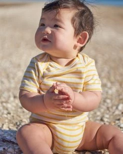 New ✨ Nature Baby Short Sleeve Bodysuit - Babies Sunshine Sailor Stripe 🥰