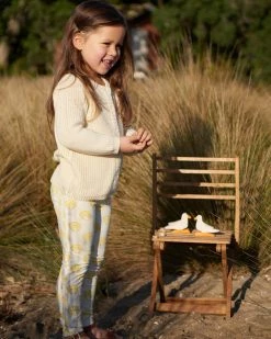 Hot Sale ⭐ Nature Baby Leggings - Kids Scallop Shell Yellow Print ⌛