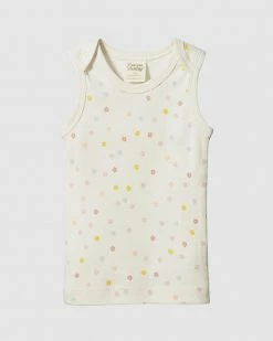 Cheap 🥰 Nature Baby Singlet - Babies Flora Peach Print 🛒
