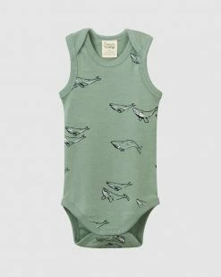 Best Sale 👏 Nature Baby Singlet Bodysuit - Babies Humpback Whale Print 👍