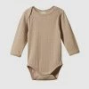 Cheap 🛒 Nature Baby Long Sleeve Pointelle Bodysuit - Babies Nougat 🎁