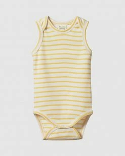 Coupon 🌟 Nature Baby Singlet Bodysuit - Babies Sunshine Sailor Stripe ✔️