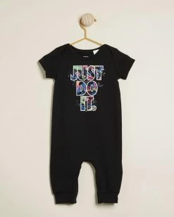 Outlet 🤩 Nike Thrill Print Romper - Babies Black 🛒