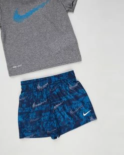 Brand new 😉 Nike Dominate SS Tee & Shorts Set - Babies Blue Void & Carbon Heather 😍 -Baby Online store http3A2F2Fstatic.theiconic.com .au2Fp2Fnike 2860 8125331 4
