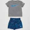Brand new 😉 Nike Dominate SS Tee & Shorts Set - Babies Blue Void & Carbon Heather 😍