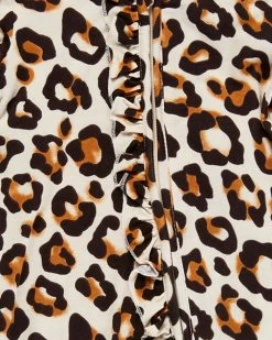 Coupon 🤩 OiOi Ruffled Footed Romper Natural Leopard 😉 -Baby Online store http3A2F2Fstatic.theiconic.com .au2Fp2Foioi 0073 2381251 3