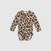 Hot Sale 🥰 OiOi Long Sleeve Bodysuit Natrual Leopard 👏