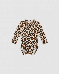 Hot Sale 🥰 OiOi Long Sleeve Bodysuit Natrual Leopard 👏