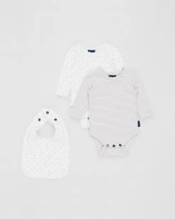 Top 10 ⭐ Pappe 3-Piece Nimmy Long Sleeve Bodysuit Set Elderberry & Sassafras Heart Crosses 🥰