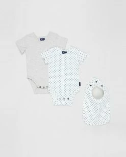 Wholesale 😀 Pappe 3-Piece Nimmy SS Bodysuit - Babies Grey Marle 💯