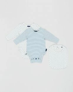 Best Sale 🔥 Pappe 3-Piece Nimmy Long Sleeve Bodysuit Set Corsair Stripe & Corsair Diamond 🧨