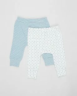 Cheap ✔️ Pappe 2-Pack Joy Stretchy Leggings - Babies Corsair & Mint Diamond 🛒