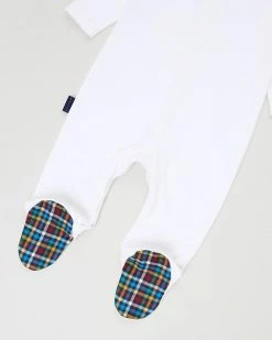 Wholesale 🔔 Pappe Nevis Luxe Check Foot Onesie - Babies White 👏 -Baby Online store http3A2F2Fstatic.theiconic.com .au2Fp2Fpappe 6710 886959 3