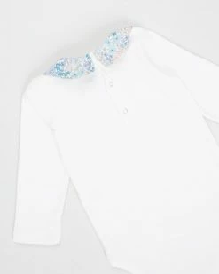 Best reviews of 😀 PLAY etc Collar Onesie - Babies White With Blue Floral Collar 😀 -Baby Online store http3A2F2Fstatic.theiconic.com .au2Fp2Fplay etc 8078 254578 3