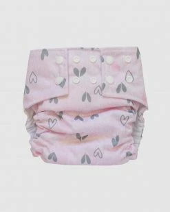 Flash Sale 🔔 Plum Cloth Nappy & Bamboo Liner - Babies Hearts ⭐