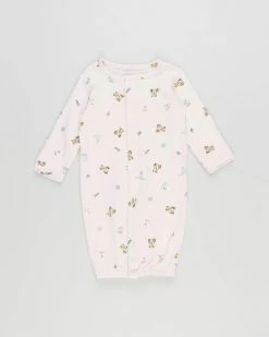 Flash Sale 🤩 Polo Ralph Lauren Bear Gown-One Piece-Gown Pink Multi 😍
