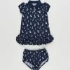 Hot Sale ❤️ Polo Ralph Lauren Cupcake 👗 Dress & Bloomers Set - Babies Navy Multi 💯