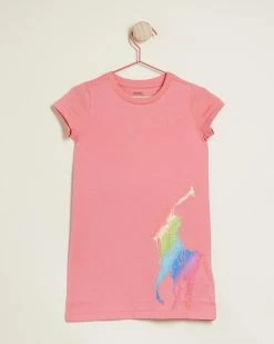 Best deal 🔥 Polo Ralph Lauren Jersey T-Shirt 👗 Dress - Babies-Kids Ribbon Pink 🤩