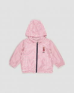 Promo ✔️ Polo Ralph Lauren Packable Jacket - Babies White & Pink 🥰
