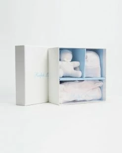 Deals 🌟 Polo Ralph Lauren Bubble Shortalls 3-Piece Gift Box - Babies Delicate Pink 🛒